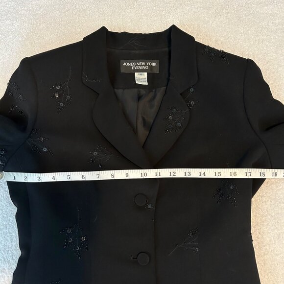 Vintage Jones NY Evening black beaded jacket - Picture 9 of 11
